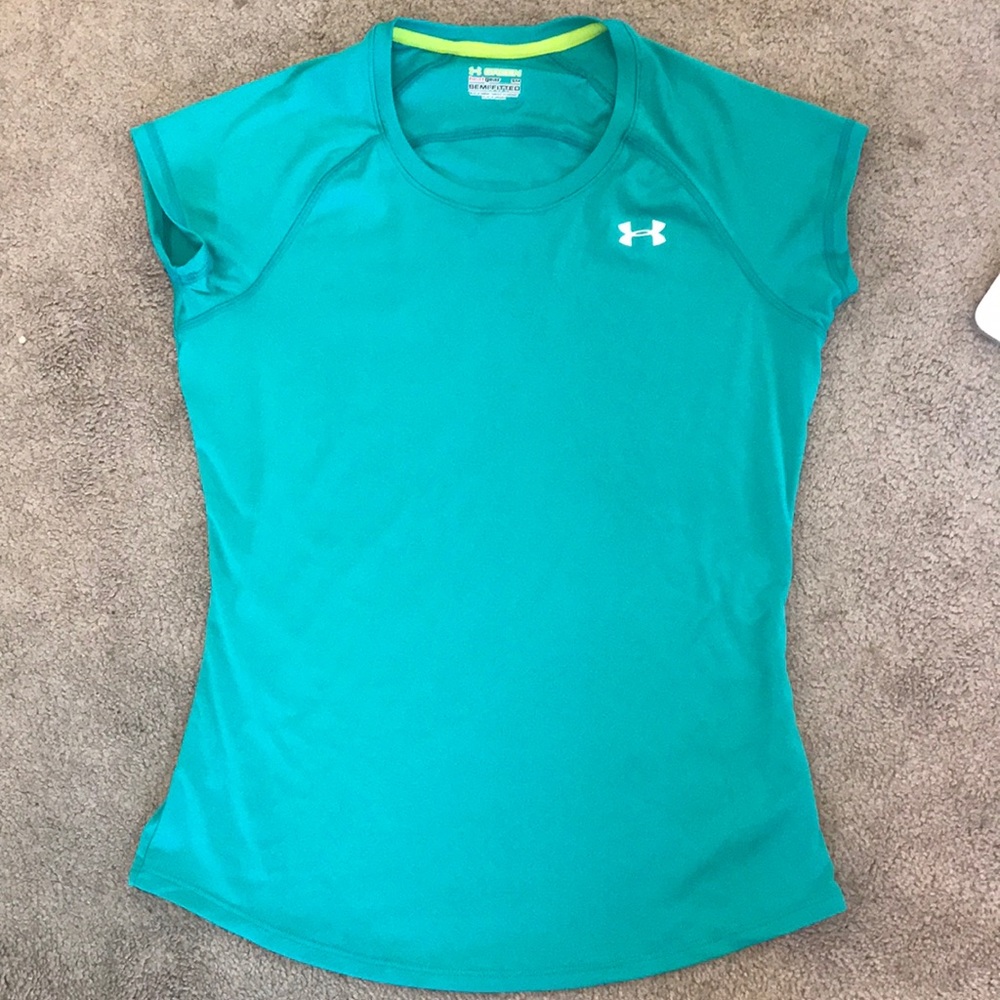Turquoise Under Armor Workout Shirt